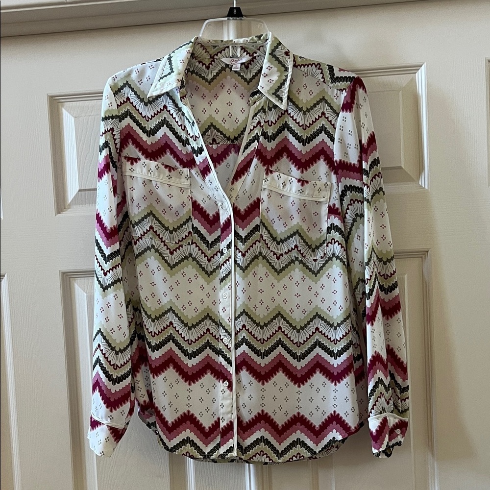 Candie's Geometric Patterned Blouse